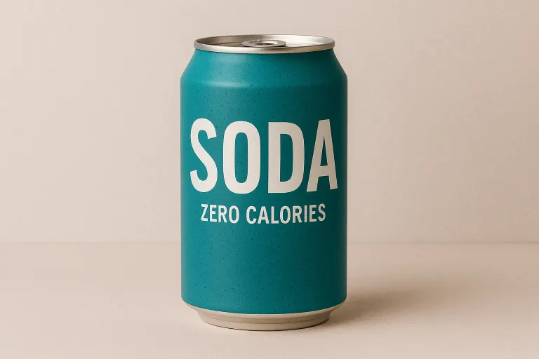 A picture of a zero calorie soda.